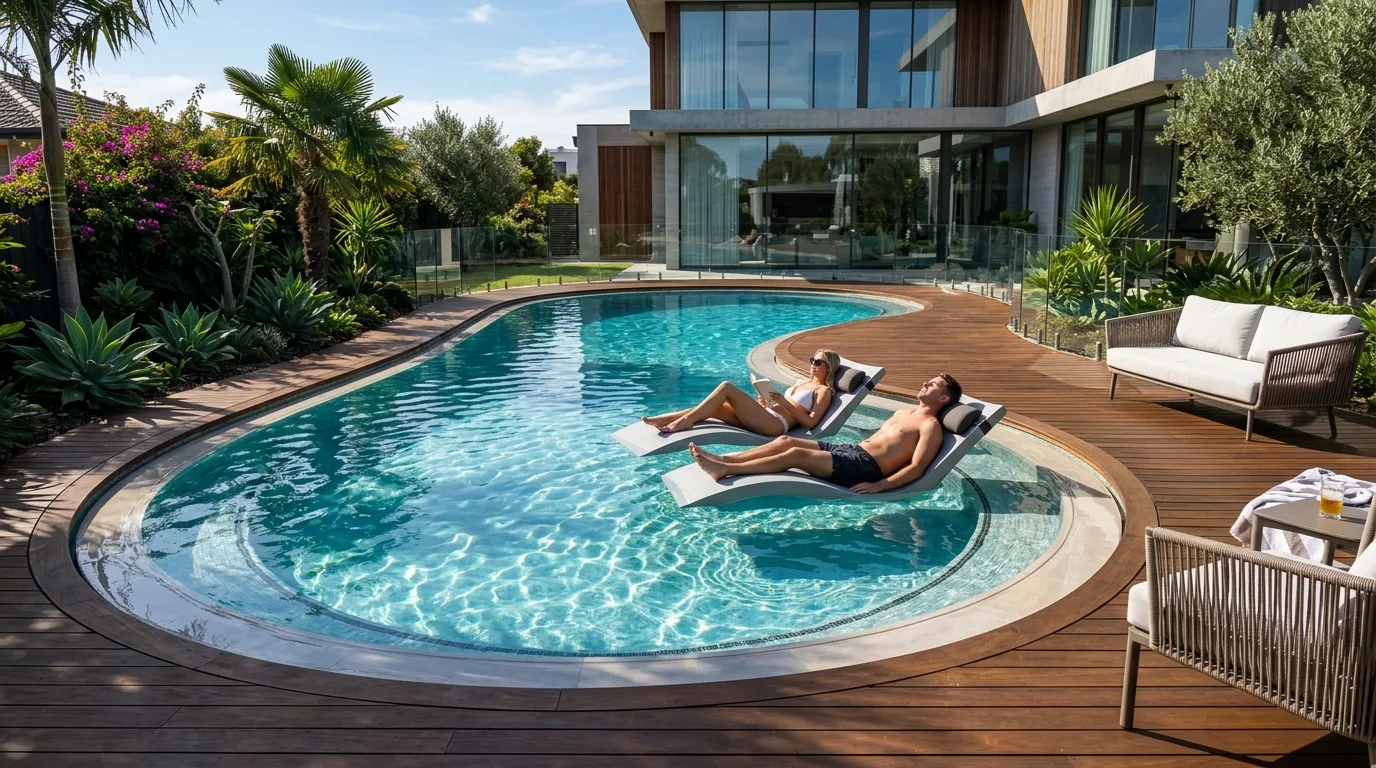 Contemporary Curved Pool Design